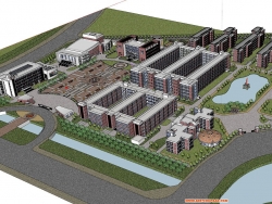 中学SU模型下载 学校教学楼建筑规划