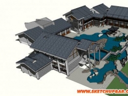 分享几个中式会所建筑模型