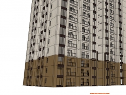 推敲artdeco住宅立面而建的模型--考虑了结构上的可实施