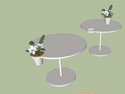 绿植圆桌