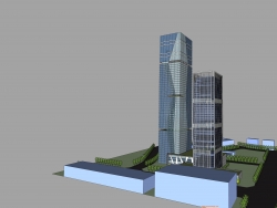 高层建筑方案模型