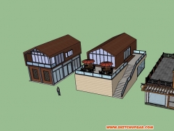 滨水商业建筑模型