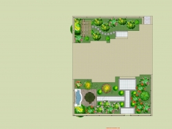 别墅庭院景观两个方案带模型