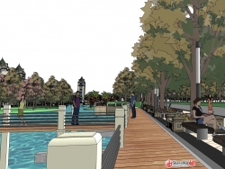 滨湖商业景观设计（附模型）