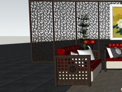 一整套中式家具模型