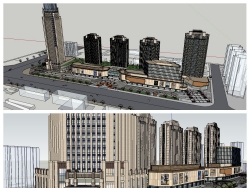 一个城市商业住宅综合体模型