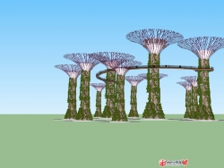 新加坡滨海湾公园巨大树模型