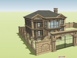 自建的原创别墅模型
