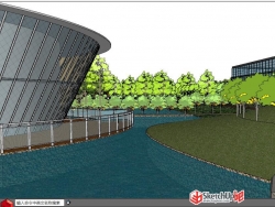 北京植物园规划项目整体原创sketchup模型,建筑师的景观私...