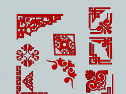 中式元素二  中式壁挂 中式花饰