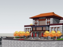 藏式文化中心模型