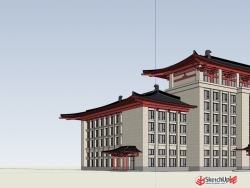 一个中式建筑模型