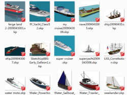 各类船模型