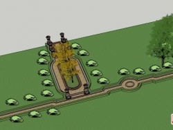 巴洛克小公园模型