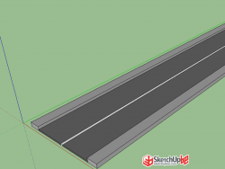 道路公路马路的SU模型素材设计