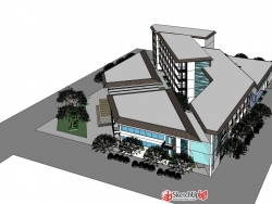 医院建筑设计模型-6层