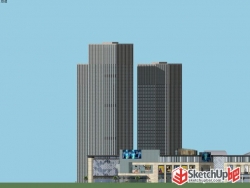 城市综合体，现代主义风格，42层