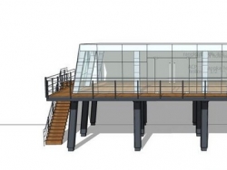 观景台玻璃建筑模型