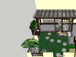 【日式】小别墅花园景观