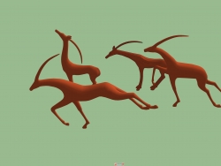 小鹿景观艺术品模型