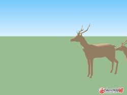 简易雕塑鹿模型