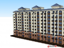 中式住宅建筑模型
