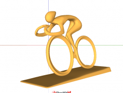 自行车雕塑模型，请大家红宝石支持！