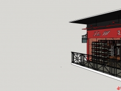 红酒专卖店SU模型下载-商店室内设计陈设酒廊酒窖