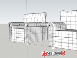 Sketchup沙发建模+渲染