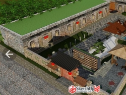 农村窑洞庭院设计模型