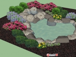 石堆水池模型