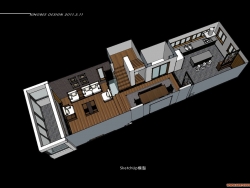 刚学了几天的SketchUp，东南亚风格的家具<SU+3D+PS>晒晒图