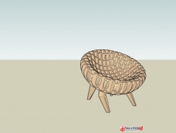 创意木质单人座椅