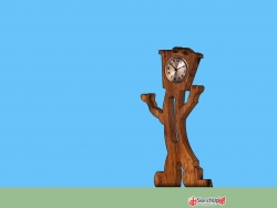 卡通木制时钟