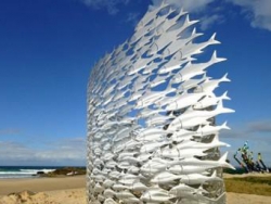 仿澳大利亚鱼群不锈钢雕塑