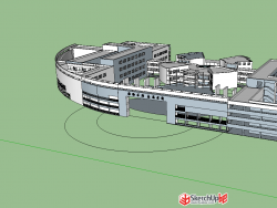 杭州一个大学的建筑模型
