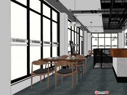 媲美3DMAX模型SU系列-咖啡厅篇（1）