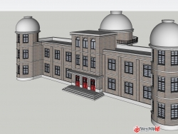 某大学老天文学院改造 SU建筑模型+室内设计