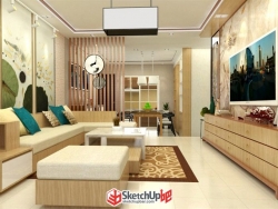 新中式住宅详细室内装饰设计jpg效果图