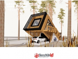 分享精细的木结构林中度假小屋