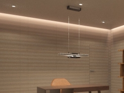 自建模型：异型扶手沙发和办公室吊灯
