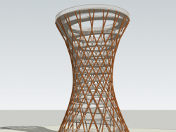 SU丹麦螺旋塔建模