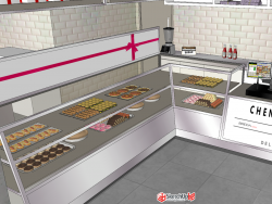 分享一个 甜蜜玫瑰 蛋糕店设计与模型