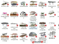 【合集】30个景观钢结构构架模型