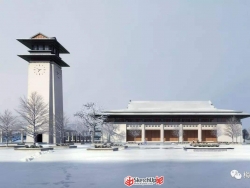 汉唐风中式中学校园SU模型 太和县第一中学建筑设计