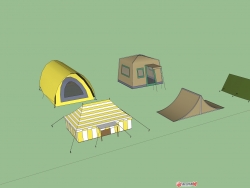 拉膜与帐篷