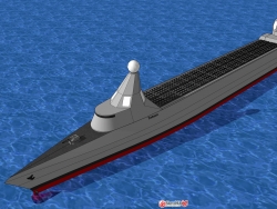武库舰，魔改双波段相控阵雷达，512X标准3导弹发射坑
