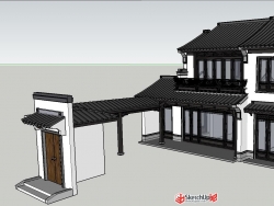 中式别墅细模型
