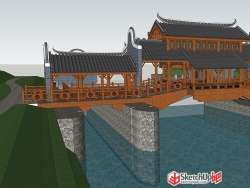 岭南廊桥模型
