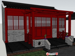 中式庭院设计模型